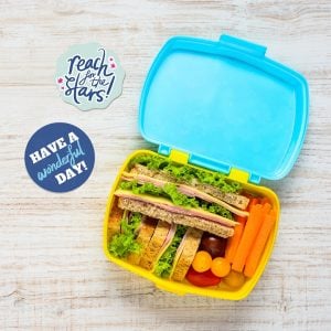 encouraging words in a lunchbox