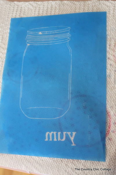 mason jar silk screened kitchen towel