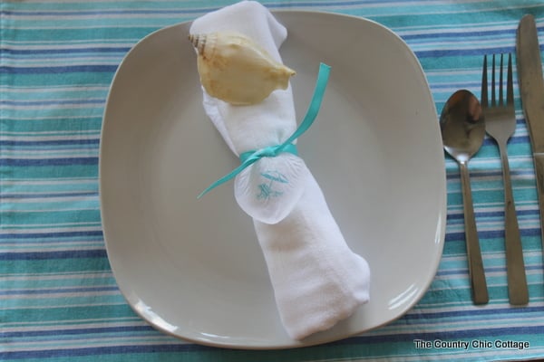 beach themed napkin rings