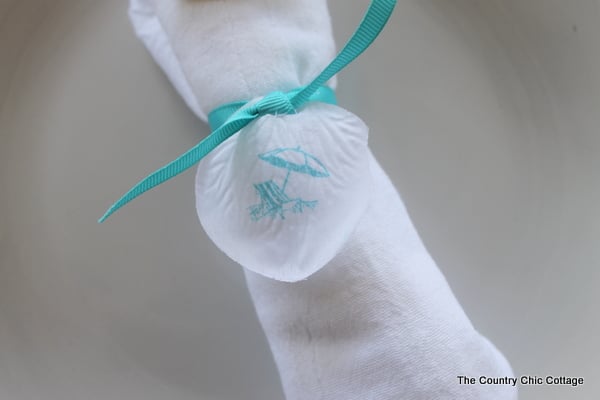 beach themed napkin rings