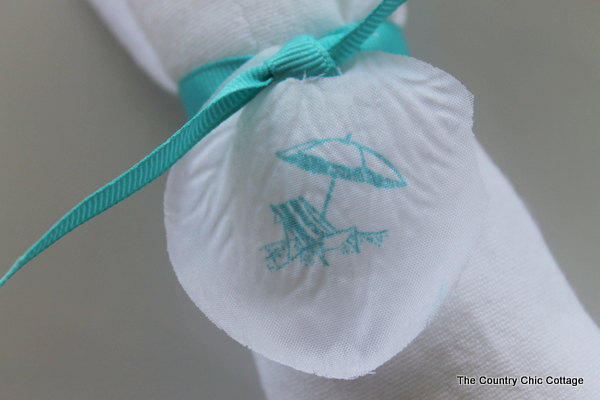 beach themed napkin rings