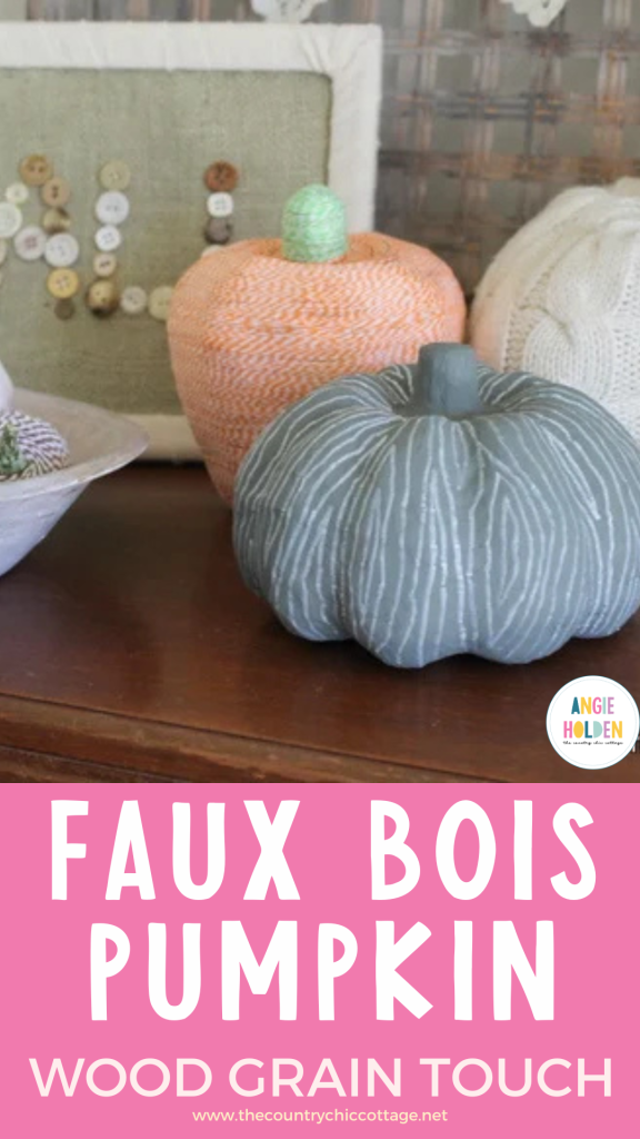 faux bois pumpkin