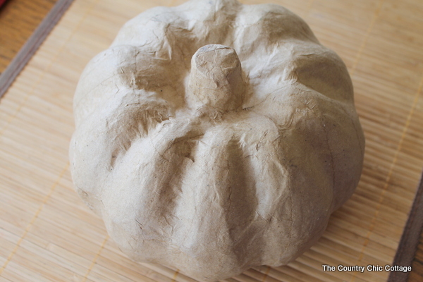 paper mache pumpkin