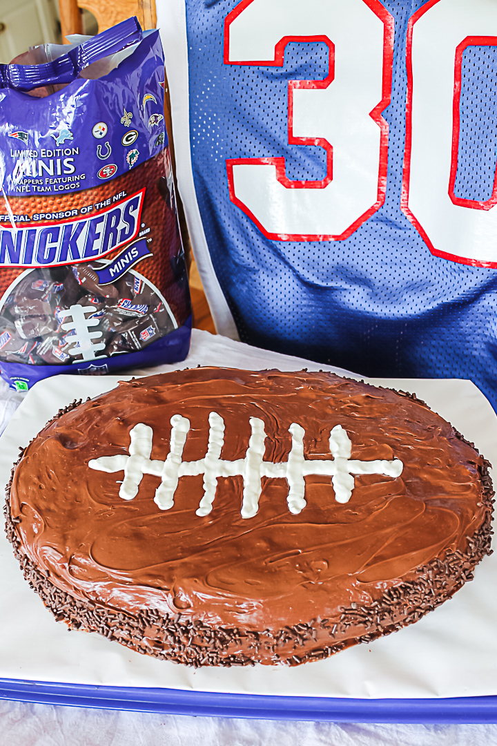 cake shaped like a football