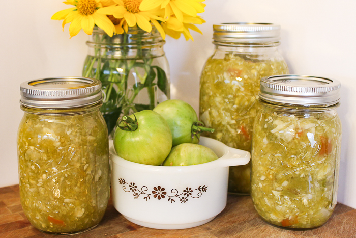 canning green tomato chow chow