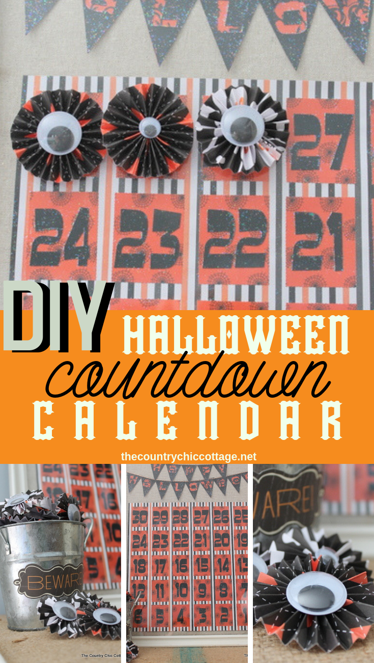 DIY Halloween countdown calendar pin image