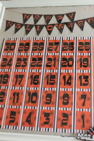 Halloween countdown calendar