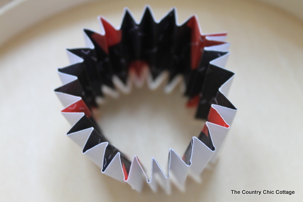 folded paper to make a paper pinwheel