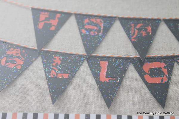 glitter on Halloween countdown calendar banner