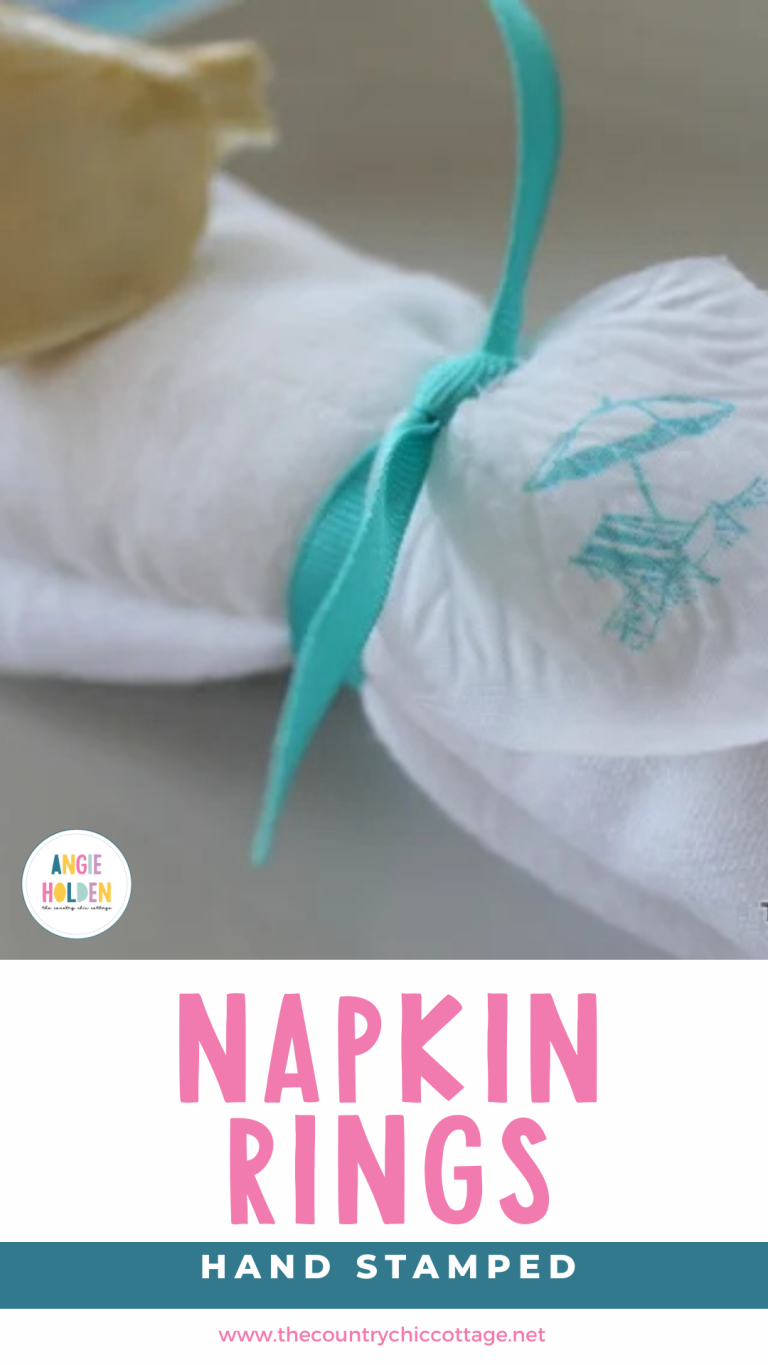 Hand Stamped Napkin Rings - Angie Holden The Country Chic Cottage