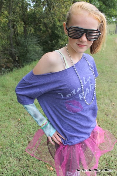 80s girl costume This 80s girl costume was made from almost ALL dollar store finds!