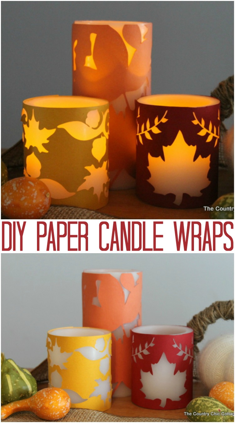 DIY Paper Candle Wraps The Country Chic Cottage
