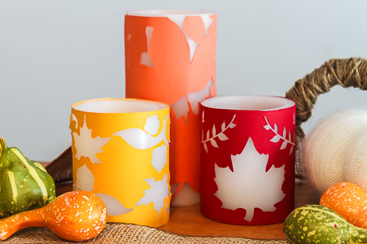 decorating candles with a cricut