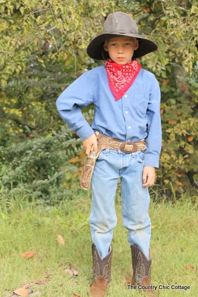 Cowboy Halloween Costume from the Thrift Store - The Country Chic Cottage
