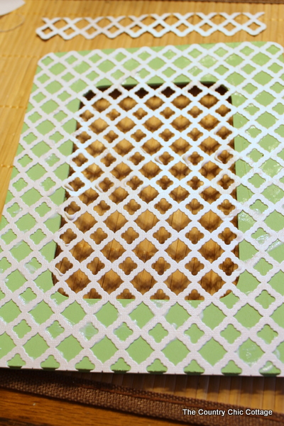 scrapbook embellishments to desk picture frames