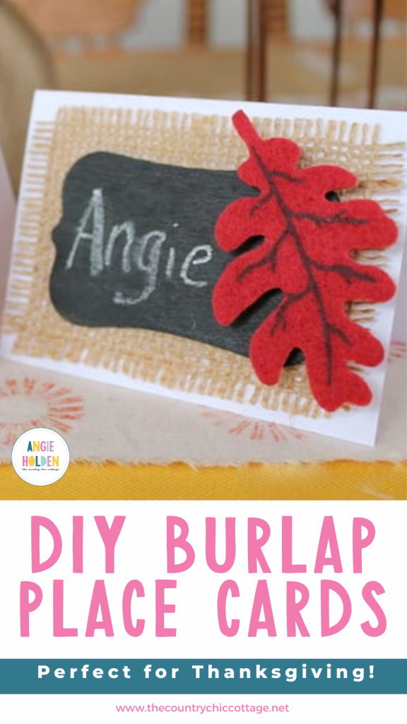 diy burlap place cards