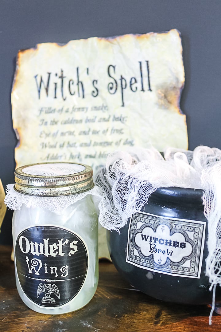 witch's brew halloween decor