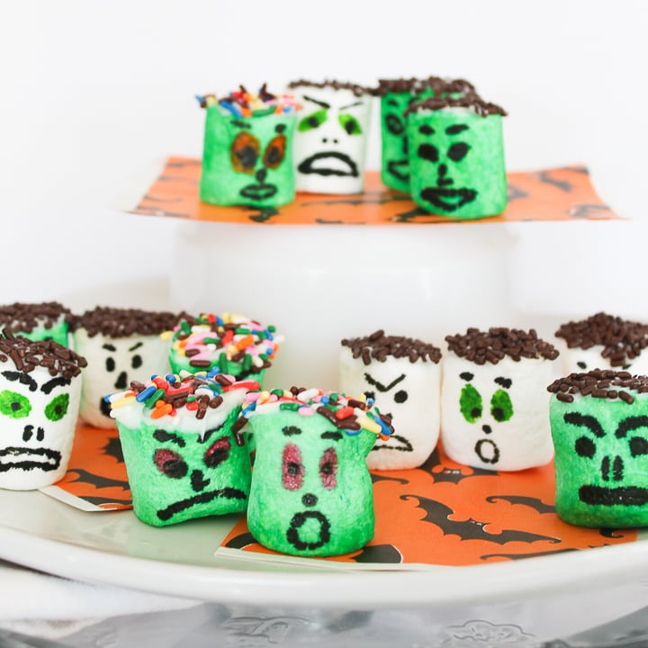 Easy Monster Halloween Marshmallows - The Country Chic Cottage