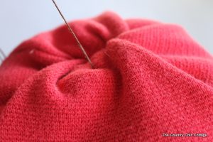 sewing needle in pumpkin