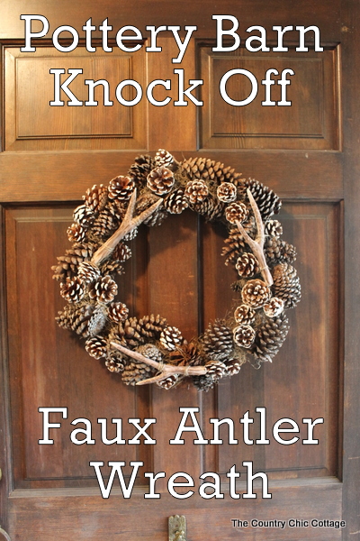 faux antler wreath from the pottery barn