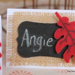 burlap Thanksgiving placecard