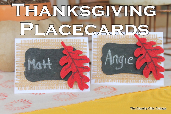 Thanksgiving place cards graphic