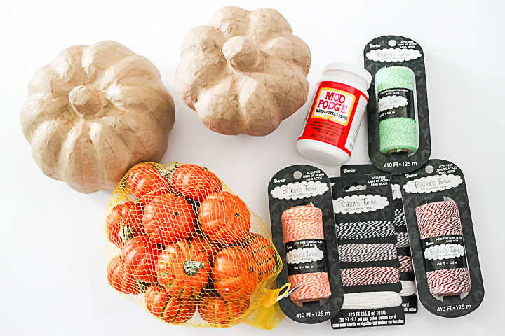 supplies to make fall pumpkins