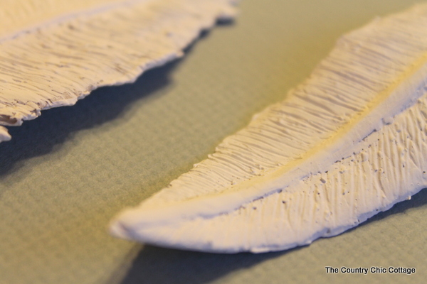clay feather ornament