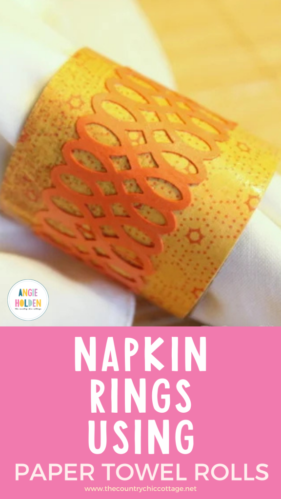 napkin rings using paper towel rolls
