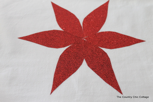making a poinsettia with paper