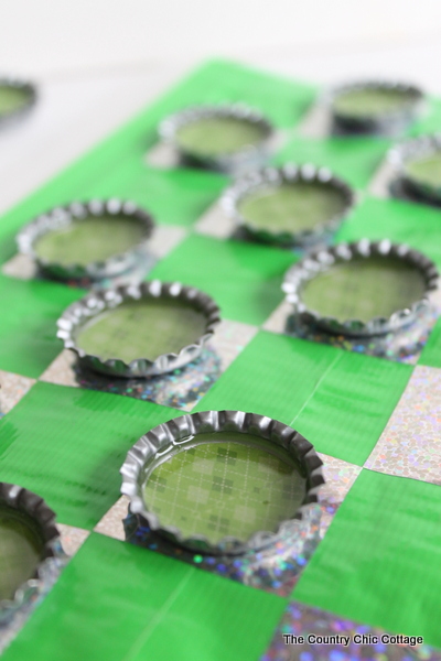 DIY Travel Bottle Cap Checkers how to make your own