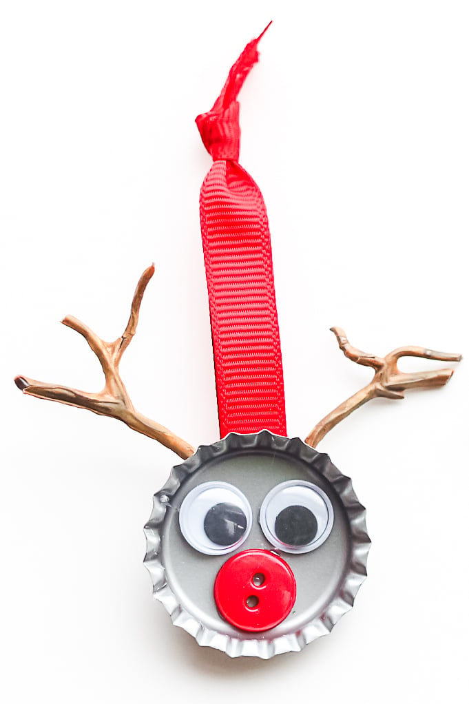 bottle cap reindeer