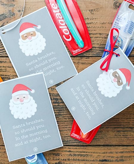 gift tags with santa