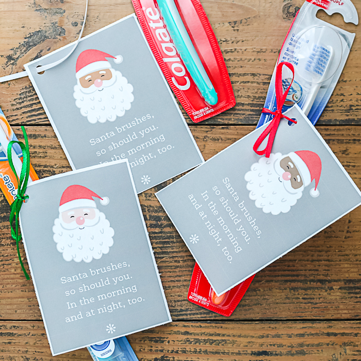 gift tags with santa