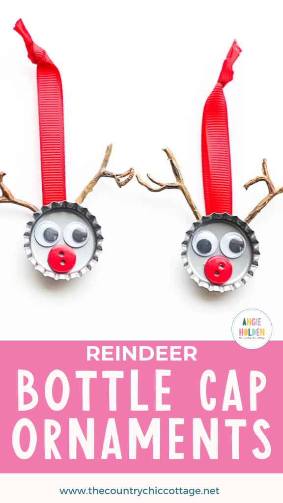 reindeer bottle cap ornaments