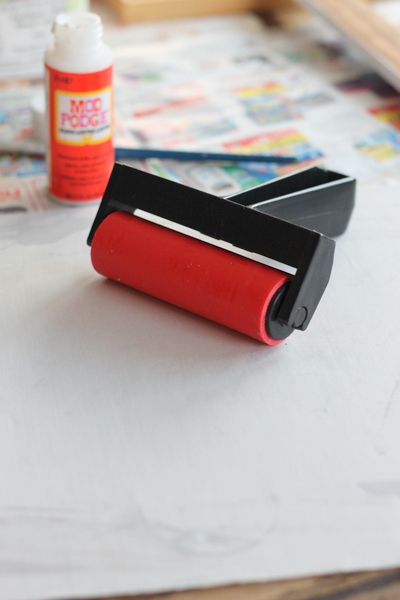 mod podge and brayer