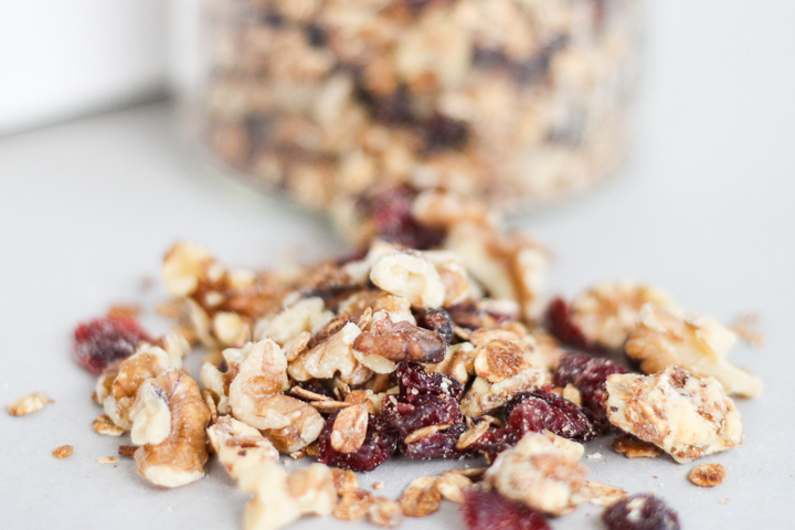 white chocolate granola