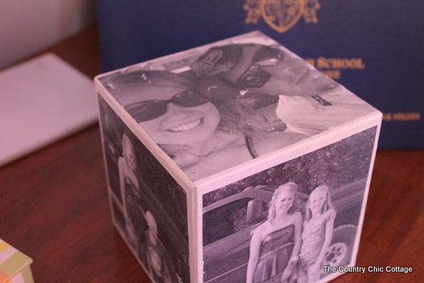 finished DIY photo cube