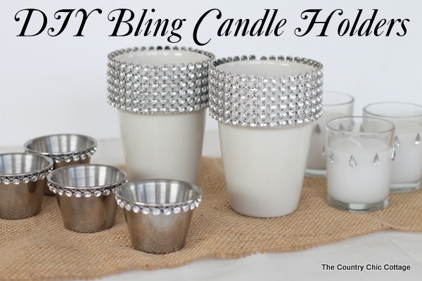 DIY Wedding Ideas -- Bling Candle Holders 3 Ways