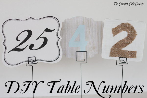 DIY Wedding Ideas -- 3 Table Number Tutorials