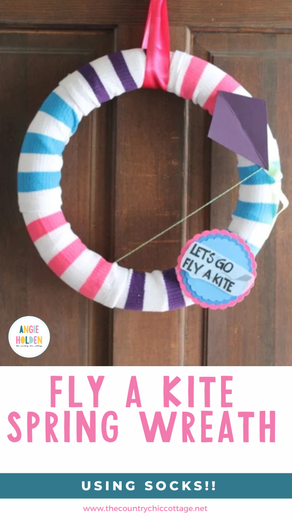 fly a kite spring wreath