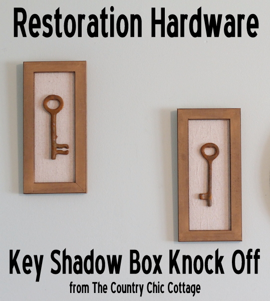 restoration hardware knock off key shadow box 