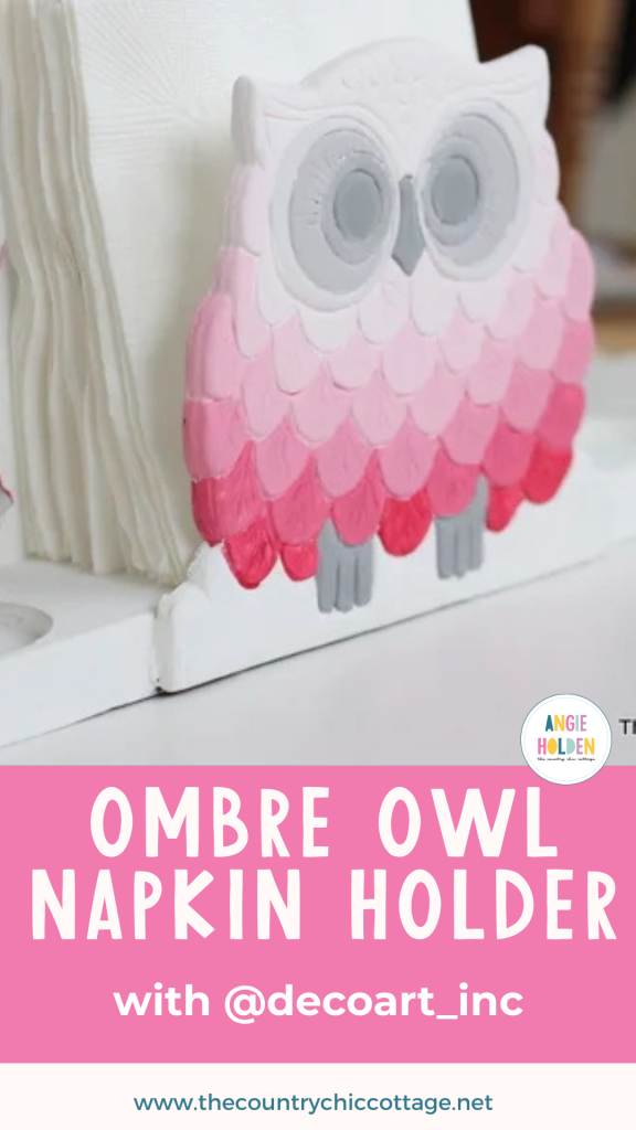 ombre owl napkin holder