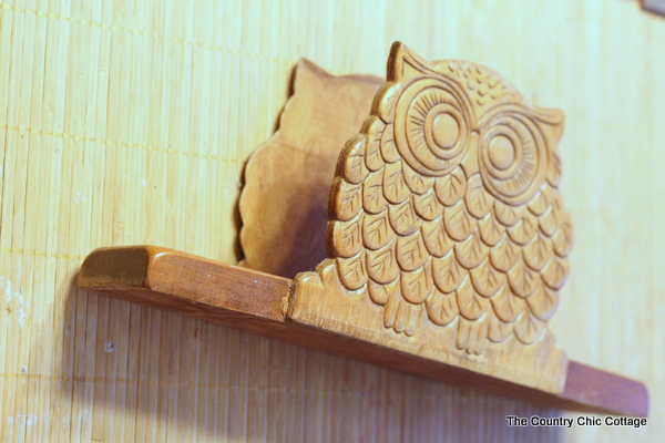 ombre owl napkin holder