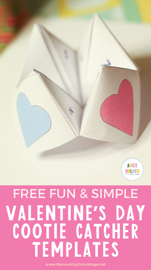 Valentines Day cootie catcher templates