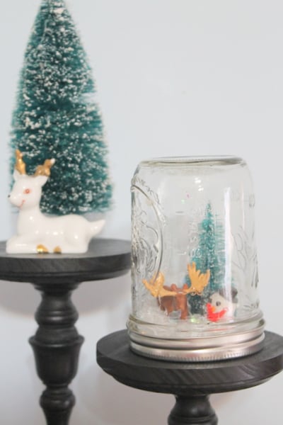 DIY Waterless Snow Globes with Kids A waterless snow globe for kids.