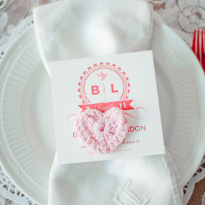 Crocheted Hearts on Napkins by Style Me Pretty