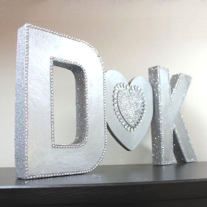 DIY Sparkling Metallic Wedding Initials by Lines Across Reviews