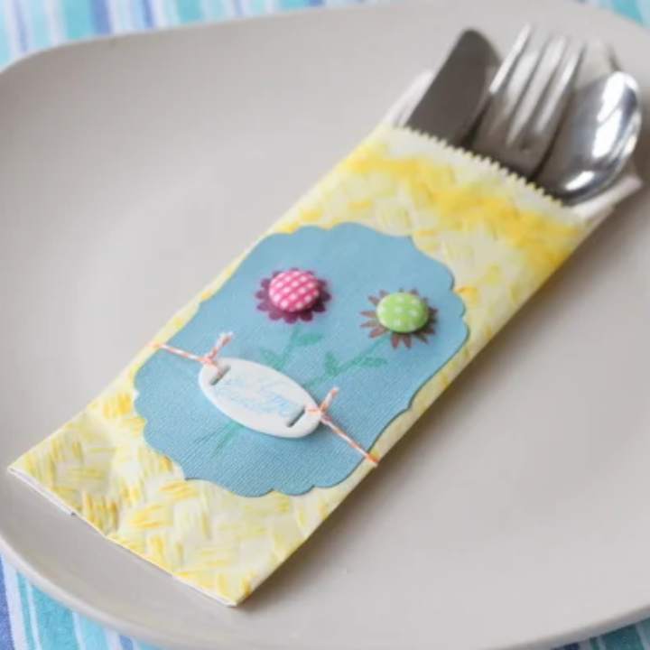 Easter Table Decor -- Utensil Pouch for your Easter Celebration