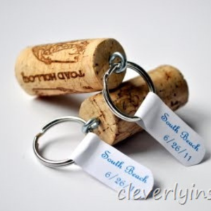 Wine Cork Keychains by Cleverly Inspired